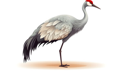 Professional Creative Sandhill Crane Cartoon Vector Illustration for Marketing Materials