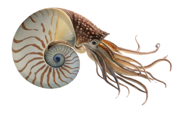 nautilus shell isolated on white