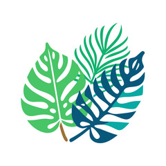 Obraz premium Tropical Leaves Icon Representing Jungle Flora and Exotic Plant Nature