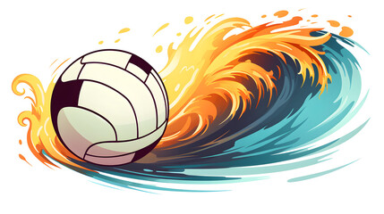 Professional Creative Volleyball Illustration for Sports Designs and Marketing Campaigns