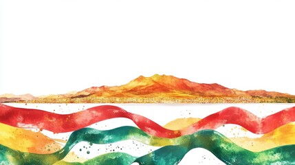 Luxurious Cinematic Watercolor Photo: Seafood Pasta Plate