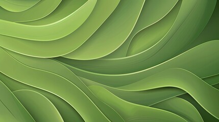 Smooth, flowing green abstract design, evoking nature and tranquility.