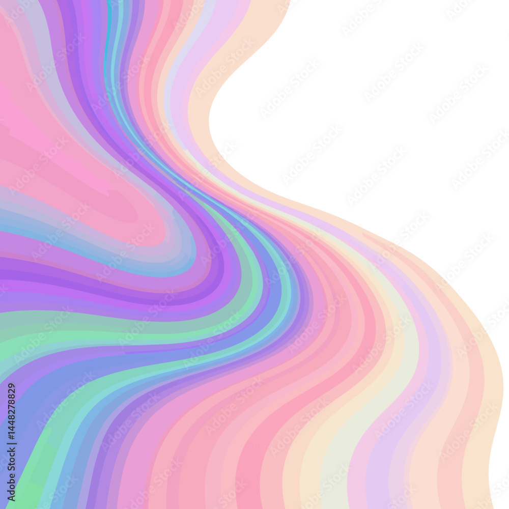 Poster abstract colorful wavy background design with pastel gradients and curved stripes for modern visuals