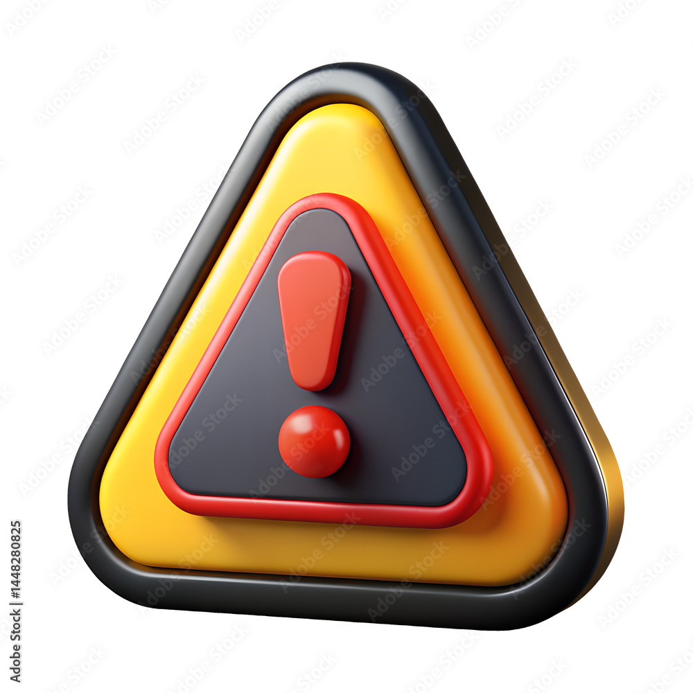 Poster warning sign attention alert danger caution exclamation point safety hazard notification error icon 