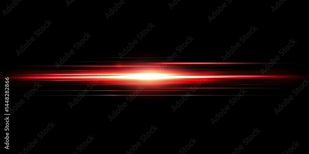 Poster abstract red light streaks on black background speed light effect horizontal design element for moti