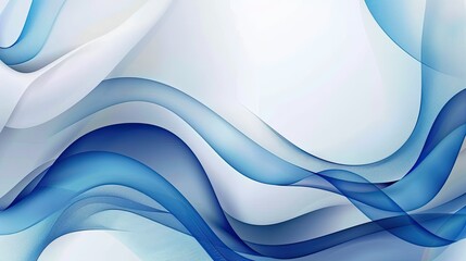 Abstract blue and white waves create a soothing, modern design for backgrounds or digital art.