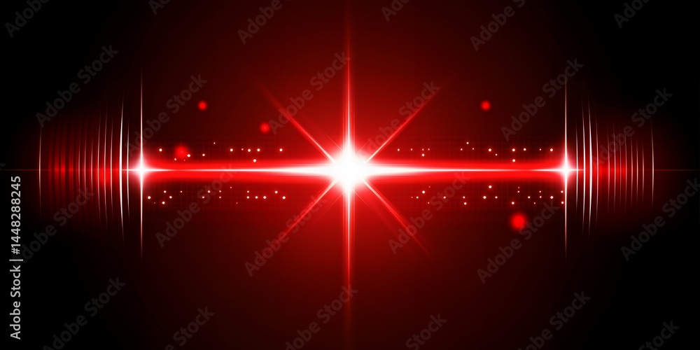 Poster abstract red light beam burst background image digital art graphic design for technology website ban