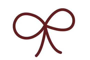 Bow in doodle style. Design element