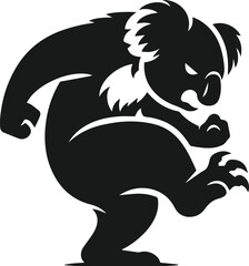Silhouette of a koala vector