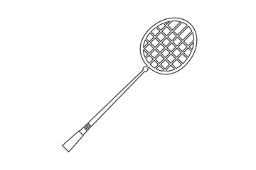 badminton shuttlecock isolated icon on white background.
