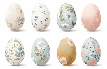 easter eggs vector illustration, easter, egg, holiday, vector, eggs, set, pattern, decoration, illustration, spring, celebration, symbol, design, flower, floral, collection, art, colorful, color, seas