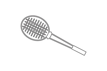 badminton shuttlecock isolated icon on white background.