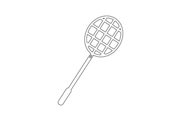 badminton shuttlecock isolated icon on white background.
