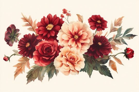 Elegant floral arrangement in muted autumnal tones.