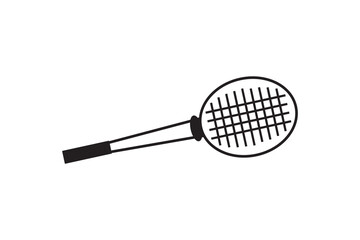 badminton shuttlecock isolated icon on white background.