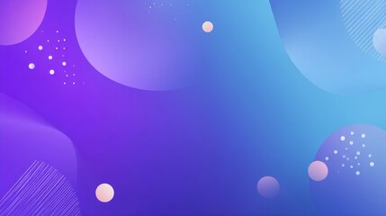 Abstract Purple Blue Gradient Background with Circles and Dots Design