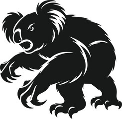 Silhouette of a koala vector