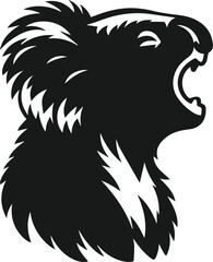 Silhouette of a koala vector
