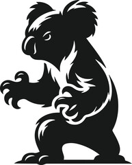 Silhouette of a koala vector