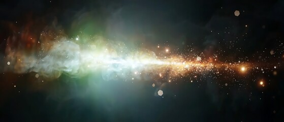 Fototapeta premium Vivid lights explode in a vibrant burst, fading to darkness