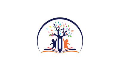 Education tree Logo Vector