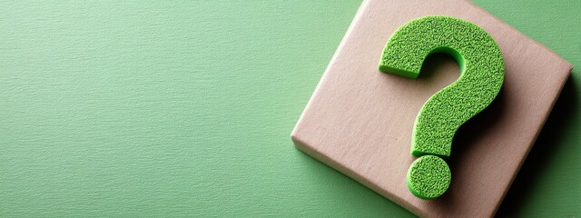 question and curiosity featuring inquiry, doubt, and uncertainty symbols in vibrant green, perfect for problem solving, seeking a solution, thinking processes, and the importance to ask