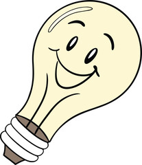 funny cartoon light bulb