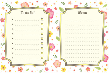 Back to school daily weekly monthly planner with floral flower decoration background journal list memo classroom timetable schedule for kids student teacher in purple pink hand drawing template