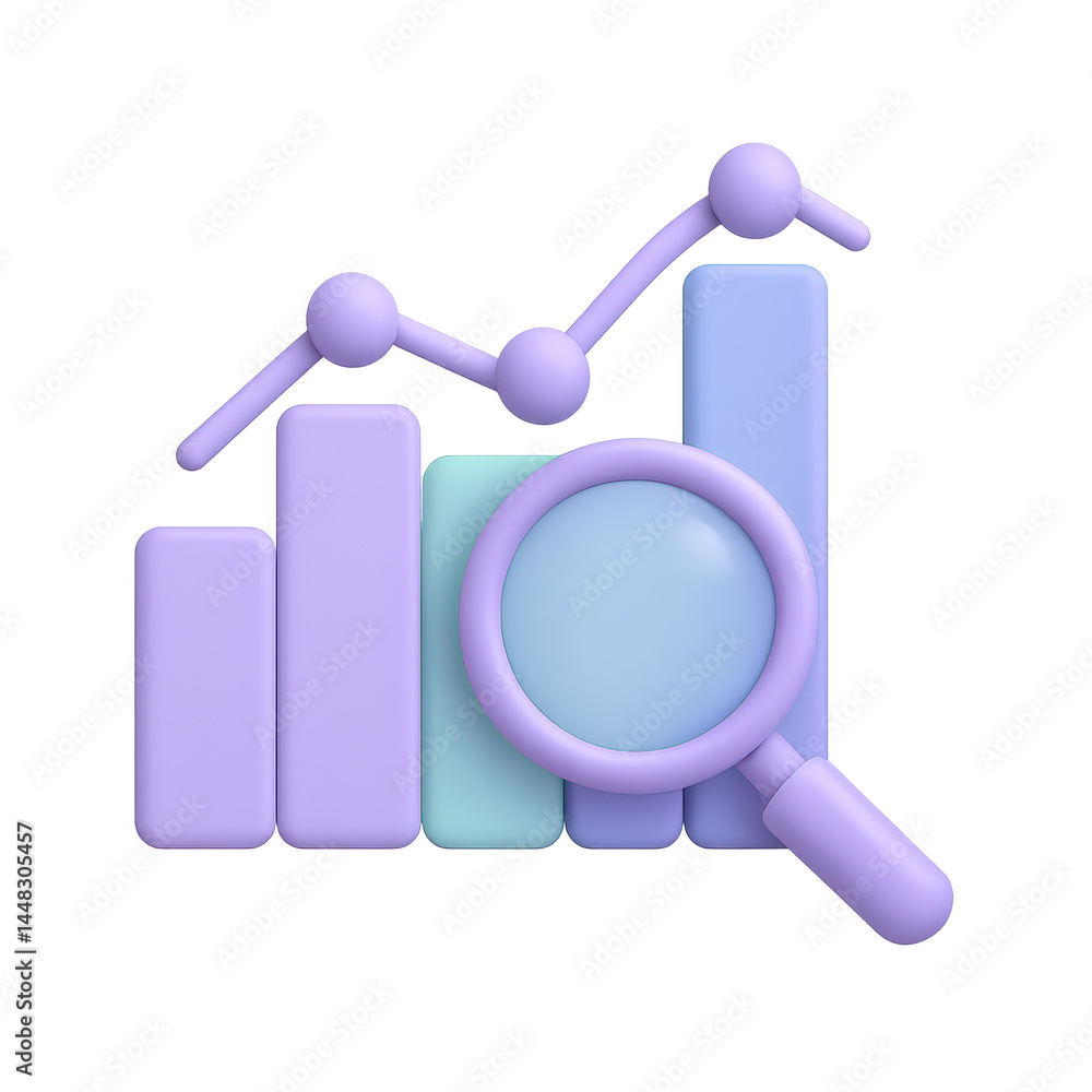 Poster data analytics visualization: a visually compelling data visualization with bar graphs, trend lines,
