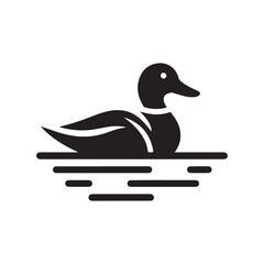 duck vector silhouette clip art logo illustration