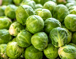 Close Up Of Fresh Brussels Sprouts