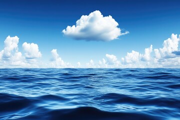 Obraz premium Vast ocean, fluffy clouds