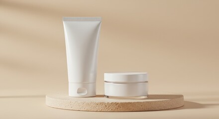 cosmetic cream tube mockup