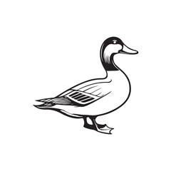duck vector silhouette clip art logo illustration