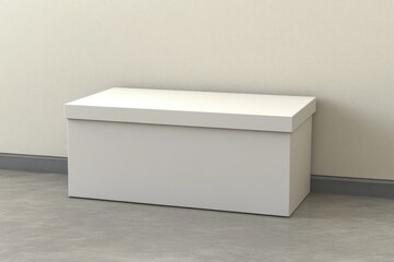 Empty storage box, light beige