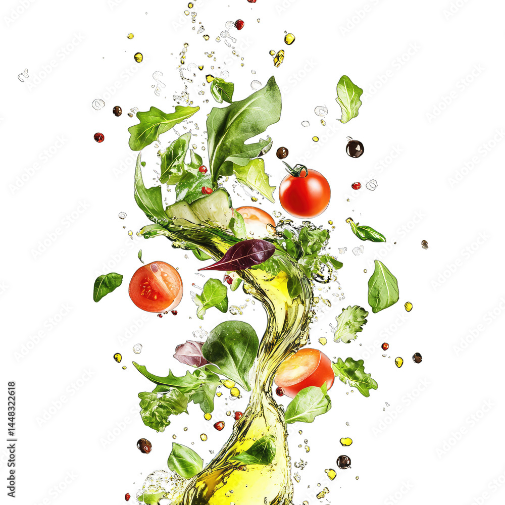 Poster a vibrant illustration of a whimsical tree with colorful fruits and leaves. symbolizing growth and n