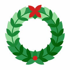 christmas wreath vector illustration