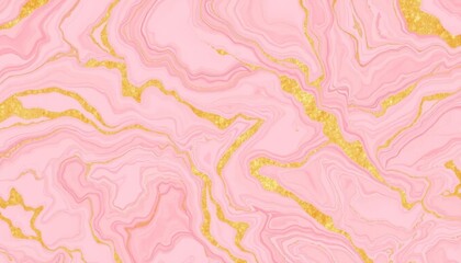 Fototapeta premium Elegant pink beige and gold marble swirls, seamless abstract texture background, swirl, elegant design