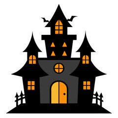 halloween castle vector