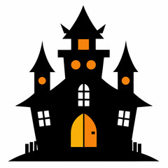 halloween castle vector