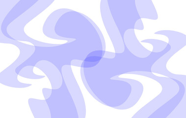 Abstract Composition of Flowing, Translucent Light Blue Shapes