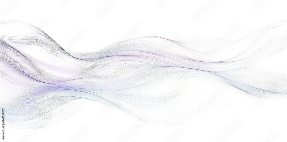 Poster a serene abstract wave design featuring soft pastel colors flowing gracefully across a black backgro