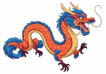 Obraz premium Magnificent Chinese Dragon: A Symbol of Power and Good Fortune