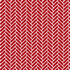 Herringbone brick pattern with texture on the edges, red