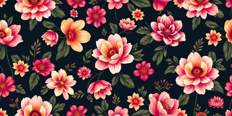 Classic floral seamless pattern, perfect for various design applications,  seamless pattern, elegance