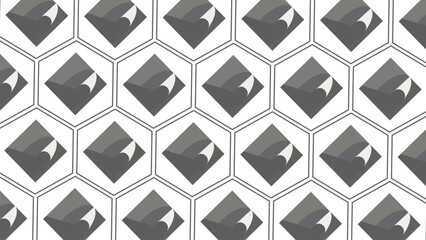  Bright complex geometric corporate element created from separate parts. 3d abstract emblem.