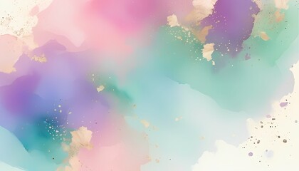 Obraz premium abstract watercolor background with watercolor splashes Colorful watercolor background featuring vibrant gold and purple hues blending together, creating a dynamic and artistic design perfect