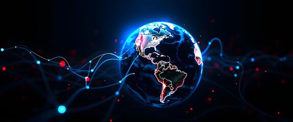 Obraz premium AI strategy monitors deforestation and tracks carbon for climate change mitigation and decarbonization. Advanced AI Oversight for Carbon Tracking and Global Environmental Concepts
