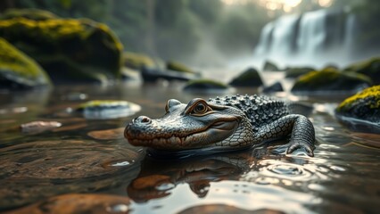 crocodile in the zoo