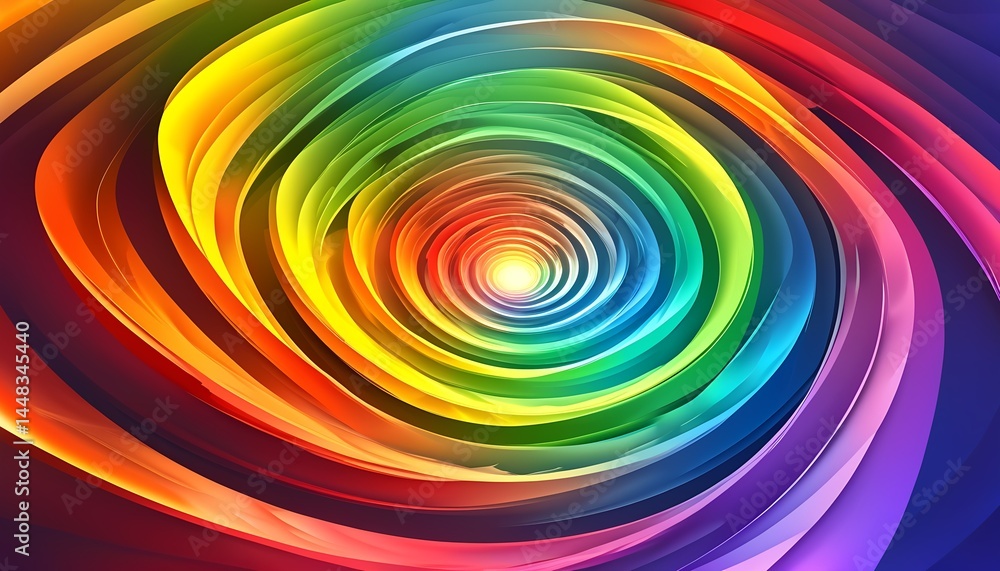 Poster abstract background with rainbow swirling motion energetic flow and radiant color transitions ideal 